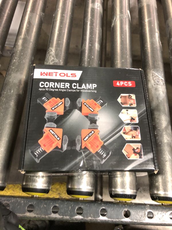 Photo 1 of WETOLS Corner Clamp for Woodworking, 90 Degree Right Angle Clamp, Wood Clamps, 4Pcs Adjustable Spring Loaded Woodworking Clamp, Gifts for Dad, Birthday Gifts for Men, Photo Framing, Orange