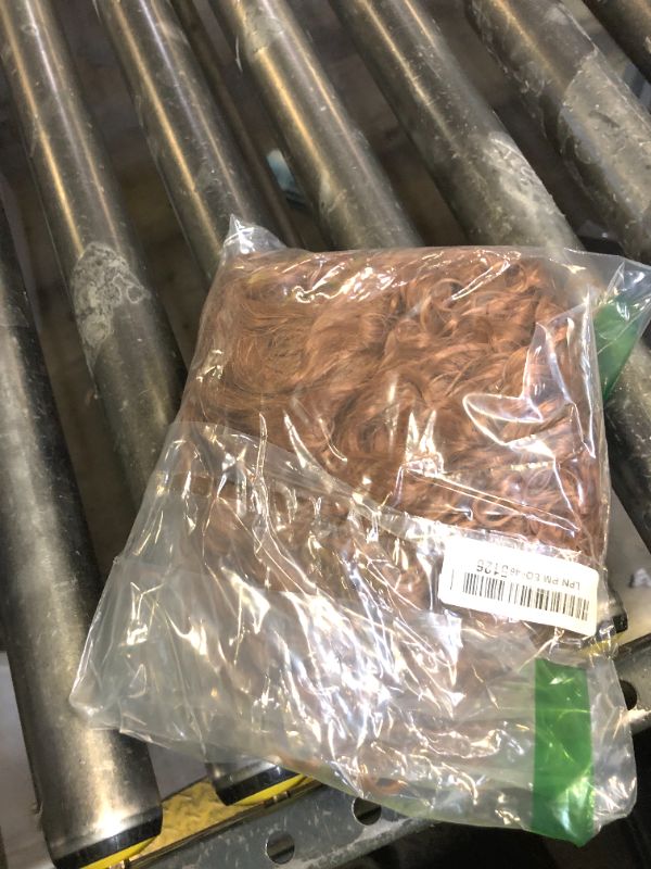 Photo 1 of YiweYowe 32 Inch #30 Brown Headband Wig Human Hair Deep Wave Light Brown None Lace Front Wig 150% Density Grade 8A Unprocessed Brazilian Virgin Hair Machine Made Wig
