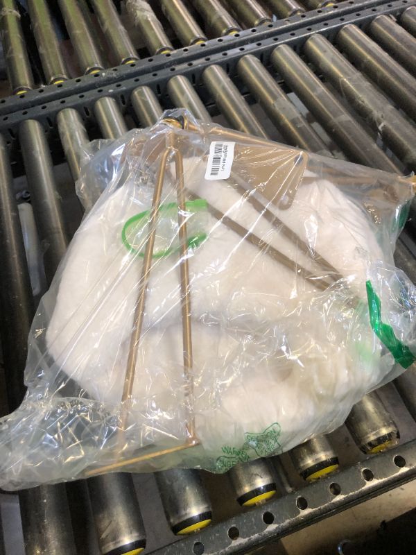 Photo 1 of GREENSTELL Small Vanity Stool Chair with Storage and Folding Back, 13" x 13" x 17.7" Faux Fur Soft Ottoman for Teenager, 4 Metal Legs with Anti-Slip Feet, Furry Padded Seat for Makeup, Bedroom, White