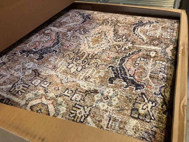 Photo 1 of Loloi Layla Collection LAY-03 Olive/Charcoal 9'-6" x 14' .13" Thick Area Rug, Soft, Durable, Vintage Inspired, Distressed, Low Pile, Non-Shedding, Easy Clean, Printed, Living Room Rug