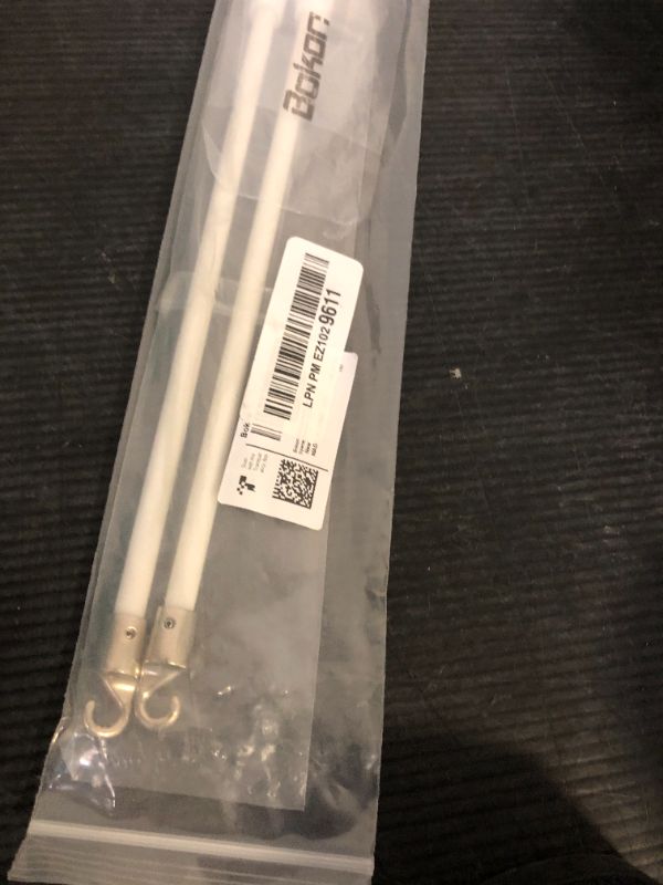 Photo 1 of Bokon 2 Pieces White Fiberglass Blind Wand Vertical Blinds Stick Replacement with Hook and Handle for Window Opener Accessory(12 Inch)