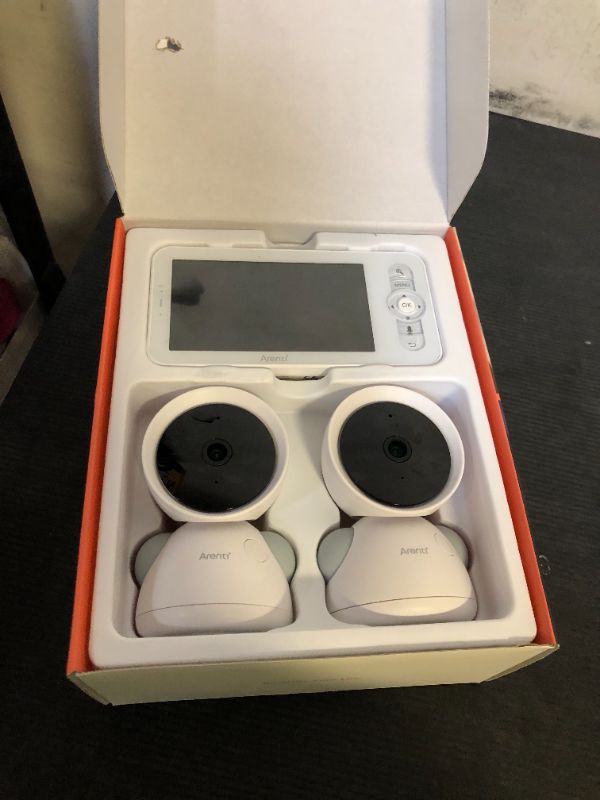 Photo 1 of ARENTI Baby Monitor with 2 Cameras, 2K/3MP WiFi 6 Camera and Audio, 5-inch Wireless Screen, Smartphone App, Super Night Vision, Crying Detection, Auto Tracking, Temp&Humidity Sensor (D3 Set)