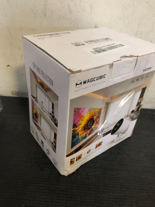 Photo 1 of Magcubic Mini Projector 4K support with WiFi 6 and Bluetooth 5.4, 5w Soundbase Speaker, Auto Vertical Keystone 180°Rotatable Portable Proyector for Home Bedroom Outdoor HY300Pro+