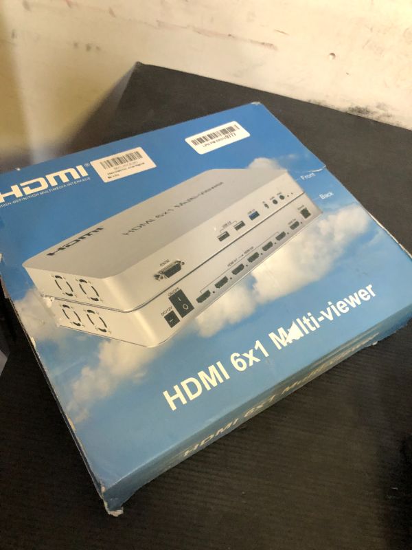 Photo 1 of 6 Ports KVM Switch HDMI Multi-Viewer Seamless Switch 6X1 HDMI Quad Screen Real Time Multiviewer Support Mouse Through Mode