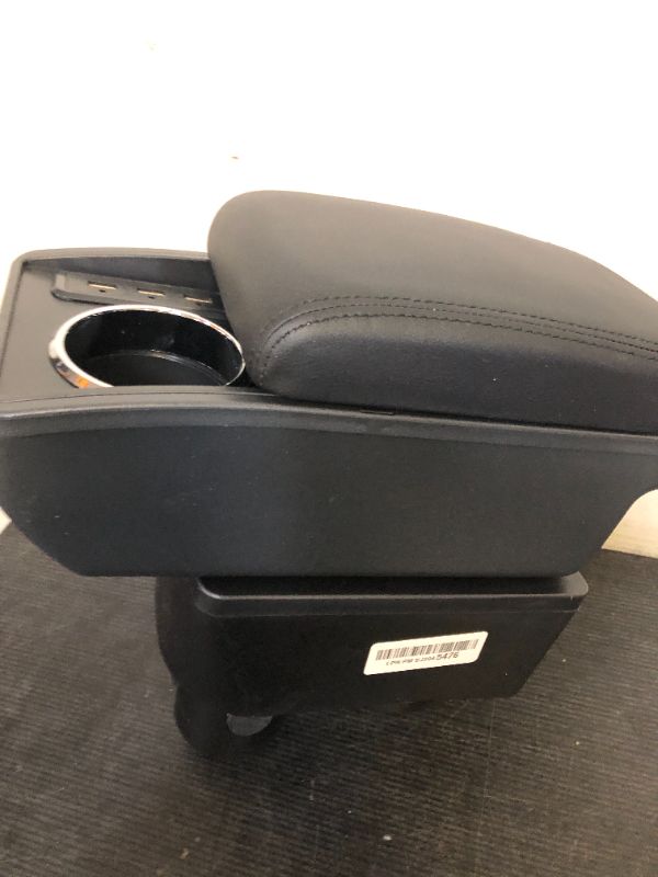 Photo 1 of YJYWZH Car Armrest Storage Box for Nissan Almera Versa 2012-2019 Double Layer Car Center Console Organizer Armrest Box with 6 USB Ports and Cup Holder Car Interior Accessories(Black Thread)