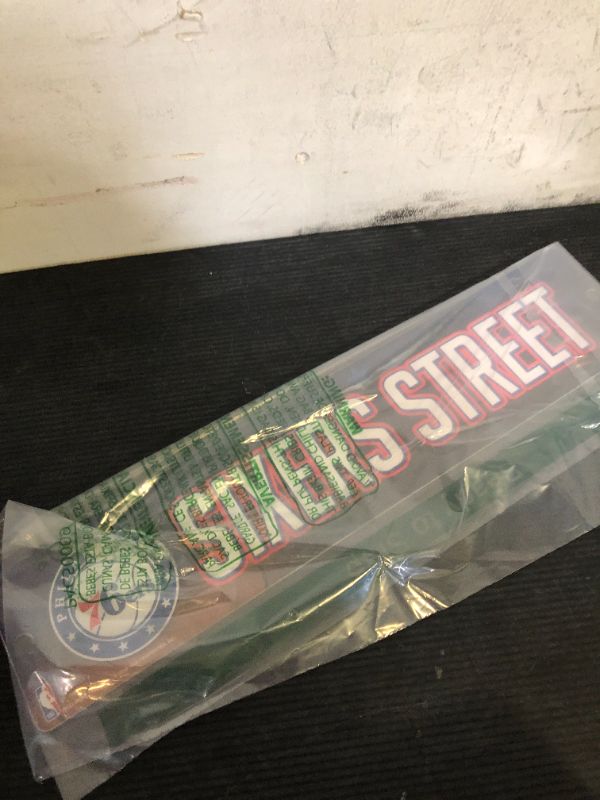 Photo 1 of Rico Industries NBA Philadelphia 76ers 16-Inch Plastic Street Sign Décor