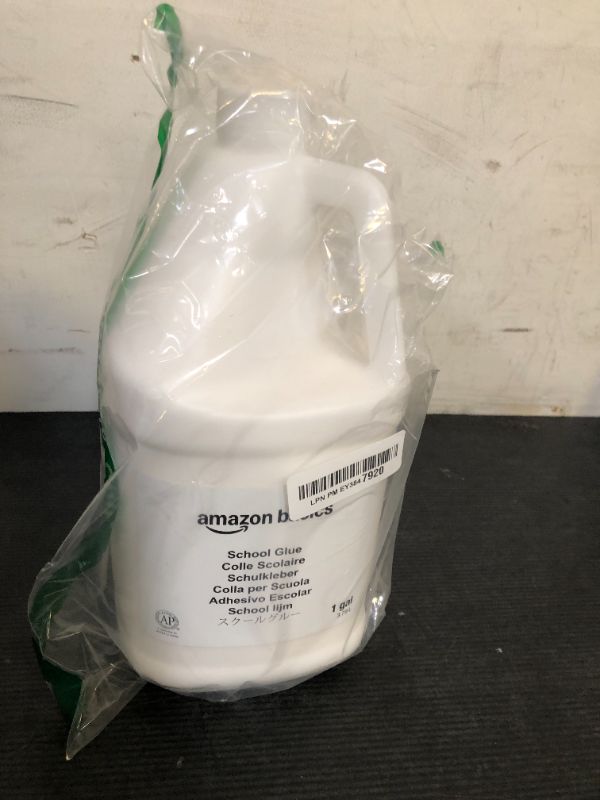 Photo 1 of Amazon Basics All Purpose Washable School Craft Liquid Glue for Making Slime, White, Single Pack, 1 Gallon