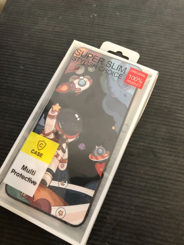 Photo 1 of LEECG for Samsung Galaxy A32 5G Case, for Samsung A32 5G Case Floral Design Internal Fine Fiber Lining Anti Scratch Soft Liquid Silicone for Galaxy A32 5G Phone Cover-Astronaut Black