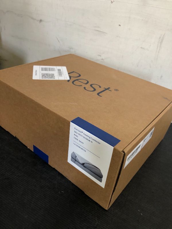 Photo 1 of REST® Evercool® Cooling Comforter, King/Cali King, Blanket for Hot Sleepers, All Season Bedding to Keep Cool for Night Sweats, Breathable Lightweight Blanket, 106x90 Inches, Cool Gray***factory sealed***