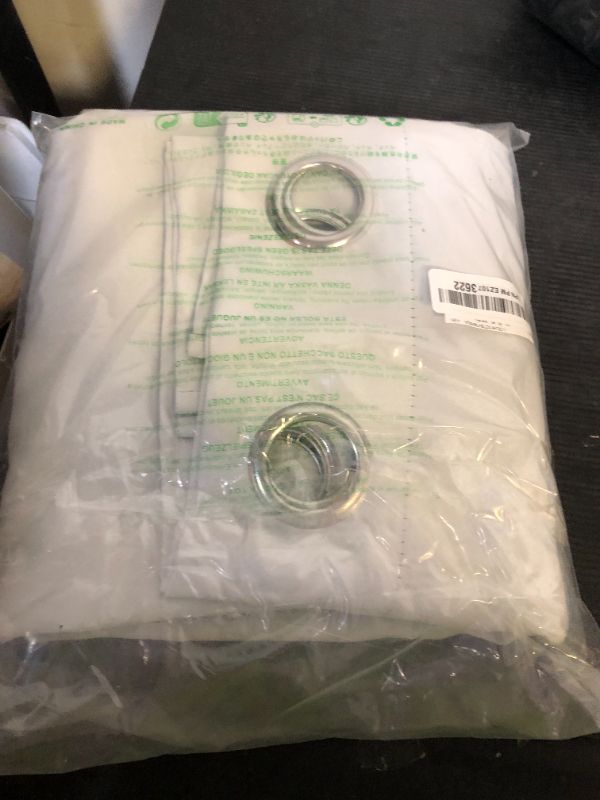 Photo 1 of NICETOWN Room Darkening Draperies Curtains, Window Treatment Thermal Insulated Grommet Room Darkening Curtains/Drapes for Bedroom (Greyish White, 2 Panels, 34 by 72)