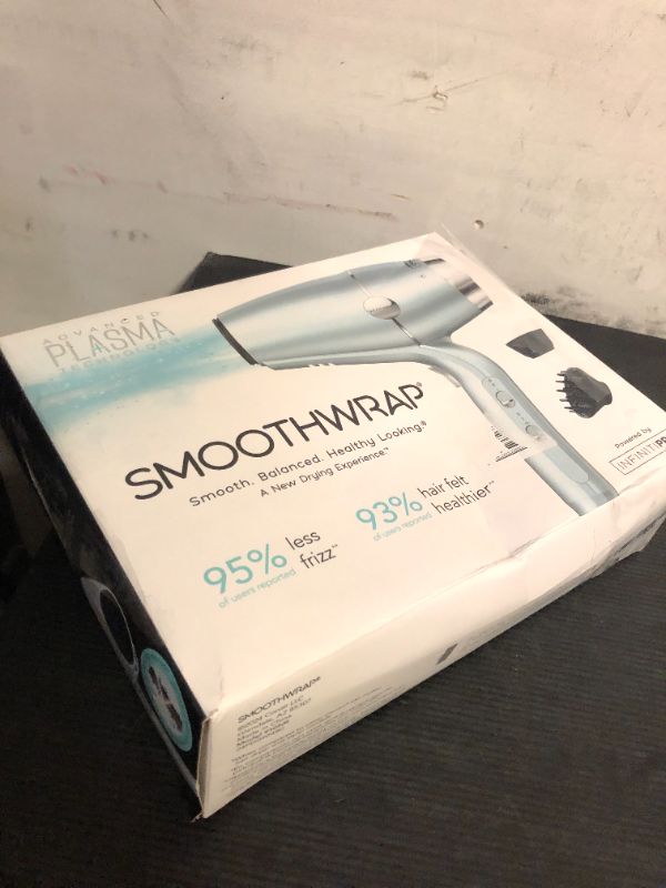 Photo 1 of INFINITIPRO BY CONAIR SmoothWrap Hair Dryer with Diffuser | Blow Dryer for Less Frizz, More Volume and Body | With Advanced Plasma and Ceramic Technology | Mint