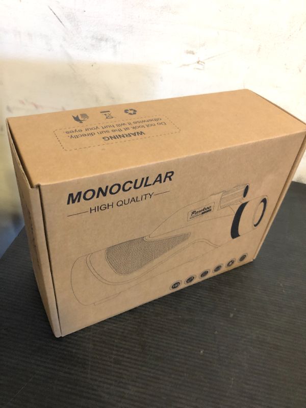 Photo 1 of 12x60 HD Monocular Telescope for Adults with Smartphone Adapter Tripod Hand Strap - High Power Monoculars Equipped with Large BAK4 Prism & FMC Lens - Suitable for Bird Watching Sports Hiking Traveling