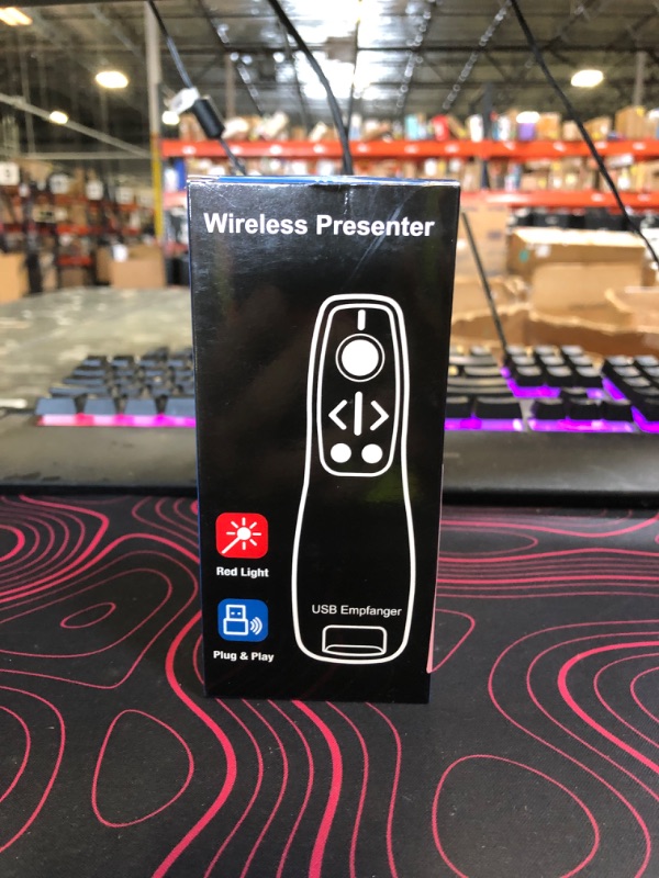Photo 1 of Presentation Clicker Wireless Presenter Remote for PowerPoint, Powerpoint Clicker with Volume Control PowerPoint Slide Advancer for Mac, Computer, Laptop-E600