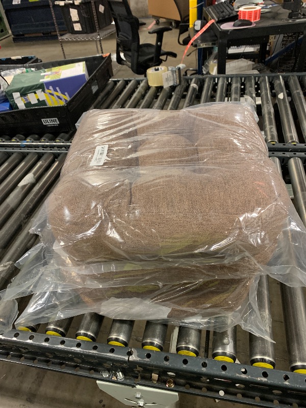 Photo 1 of downluxe Chair Cushions for Dining Chairs 4 Pack, Tufted Indoor Chair Pads with Non-Slip Bottom, U-Shaped Kitchen Chair Cushions, 17"x17"x4", Brown