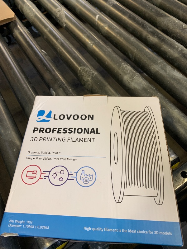 Photo 1 of LOVOON 3D Printer Filament, Tricolor PLA Filament 1.75mm Silk Rainbow Filament Green-Red-Blue, 3D Printing Accessories PLA Filament Multicolor, Dimensional Accuracy +/-0.02mm, 2.2lbs/Spool