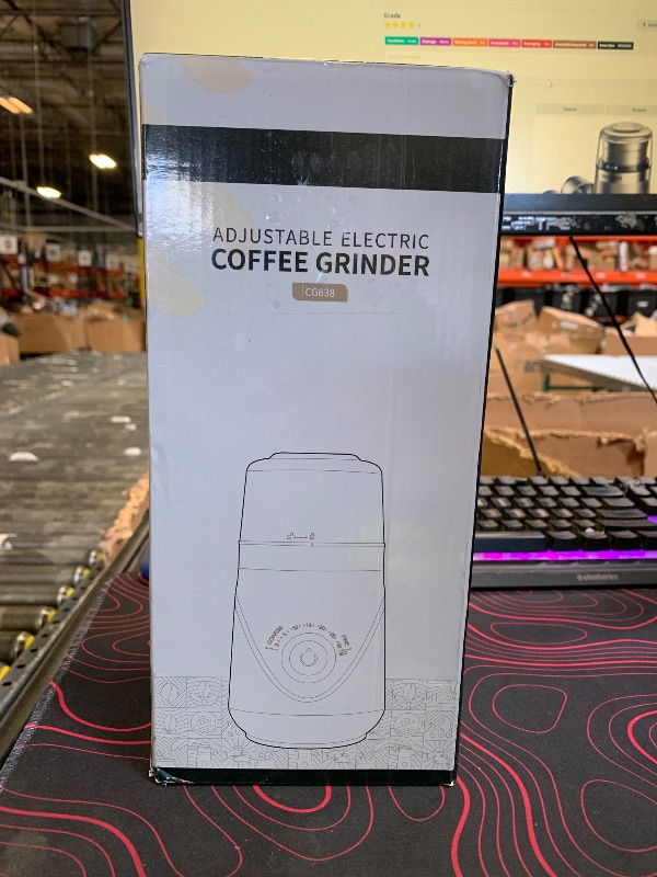 Photo 1 of SHARDOR Adjustable Coffee Grinder Electric, Herb, Spice, Coffee Bean,Espresso Grinder with 2 Removable Stainless Steel Wet and Dry Bowl, Silver