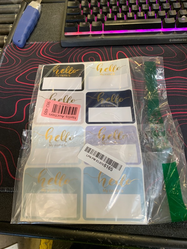 Photo 1 of Name Tag Stickers Gold Foil Hello My Name is Name Tag Stickers(3 "x2.5) 8 Color 120 Pcs Peel & Stick Nametags Sticker for School, Conferences, Clothes, Office & Christmas Activities