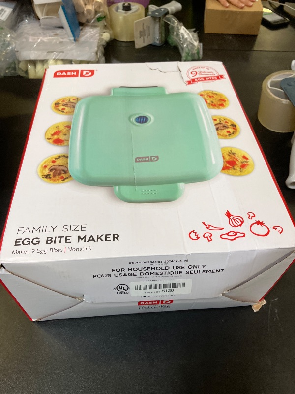 Photo 1 of DASH Sous Vide Style Family Size Egg Bite Maker for Breakfast Bites, Sandwiches, Healthy Snacks or Desserts, Keto & Paleo Friendly (9 Servings), Aqua