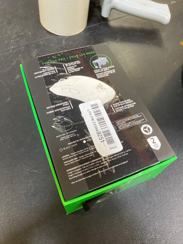 Photo 1 of Razer DeathAdder V3 Pro Wireless Gaming Mouse: 64g Lightweight Ergonomic - 30K DPI Optical Sensor - Gen-3 Optical Switches - 8 Programmable Controls - Up to 90 Hr Battery - White