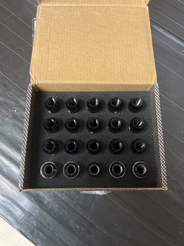 Photo 1 of JDMSPEED Black 60MM Aluminum Extended Tuner Lug Nuts Replacement for Wheel Rims M12X1.5 20PCS