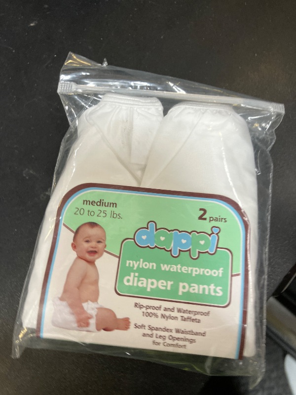 Photo 1 of Reusable Waterproof 100% Nylon Taffeta Diaper Pants for Potty Training & Swimming, Leak-Proof & Rip-Proof, Medium (Fits 20 - 25 lbs), 2 Counts