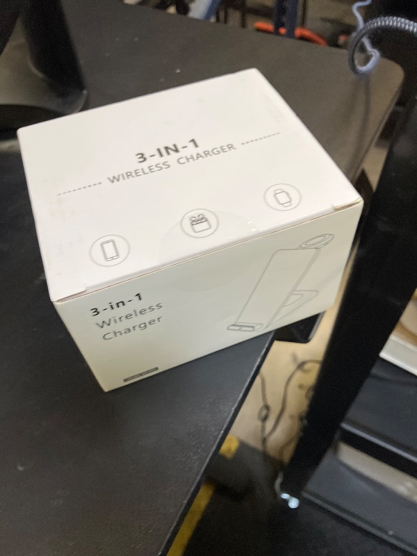 Photo 1 of Wireless Charging Station,3 in 1 Charging Stand Made for Apple Watch Ultra 10 9 8 7 6 SE 5 4 3,Fast Wireless Charger Made for iPhone 16/15/14/13/12/11/X,for AirPods Pro(with Adapter) (White)