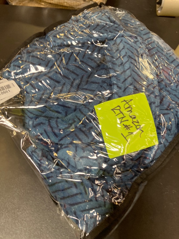 Photo 1 of John Christian Men's Blue Herringbone Fleece Robe (XL)