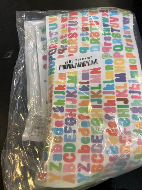 Photo 1 of 6 Sheets Colorful Alphabet Stickers - Vinyl Letter Stickers for Cups, Scrapbooks, Notebooks & DIY Crafts