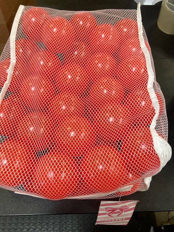Photo 1 of GUESVOT 2.75 Inch Big Ball Pit Balls - Crush Proof Plastic Balls for Ball Pit Pack of 50pcs Set for Toddlers Ball Pool Playtent Tunnels with Reusable Storage Bag (Red)