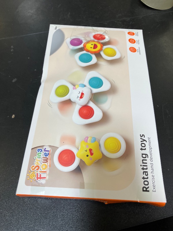 Photo 1 of SpringFlower Baby Toys 0-6-12-18 Months,Suction Cup Spinner Toys,Baby Bath Toys for Boy&Girl, Sensory Toys &Travel Table Toy for Toddlers, Birthday Gifts for 1 2 3 Year Old Toddler