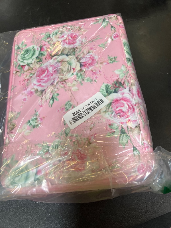 Photo 1 of Shulaner 250 Slots Colored Pencil Case with Zipper Closure Large Capacity Oxford Pen Organizer Pink Rose Pencil Holder for Artist Pink Rose