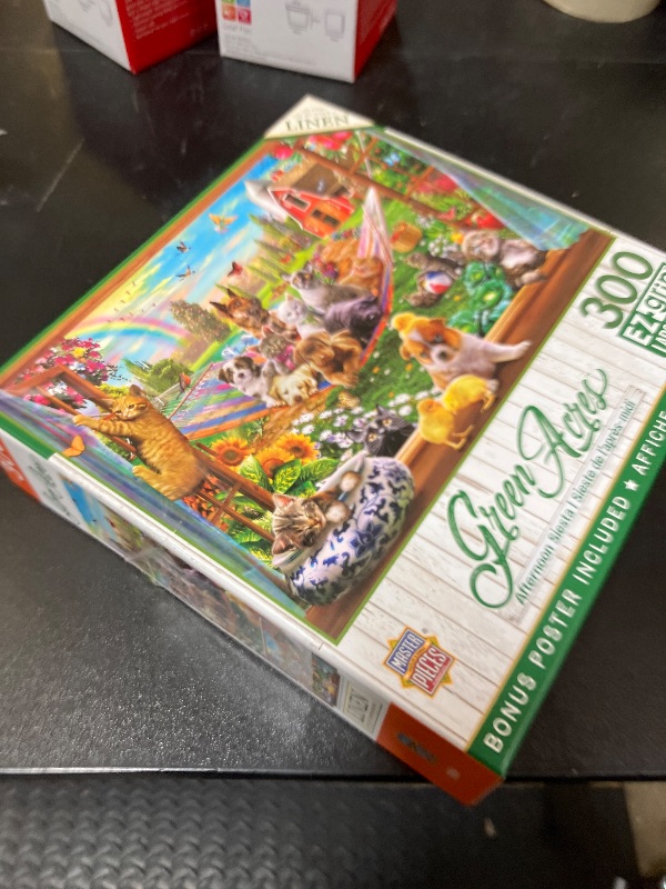 Photo 1 of MasterPieces - 300 Piece Jigsaw Puzzle, Large EZ Grip Shapes, Afternoon Siesta, Fun for Adults, Seniors, Family, Kids, Matte Finish, 18"x24"