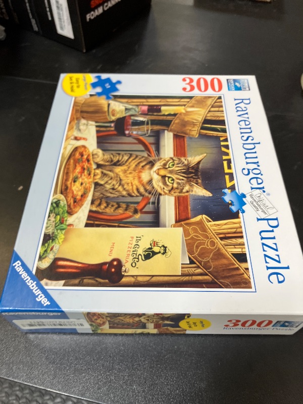 Photo 1 of Ravensburger Dinner for One 300 Piece Large Format Jigsaw Puzzle - Fun & Engaging Toy for Adults | Unique Piece Design | FSC Certified Materials Option