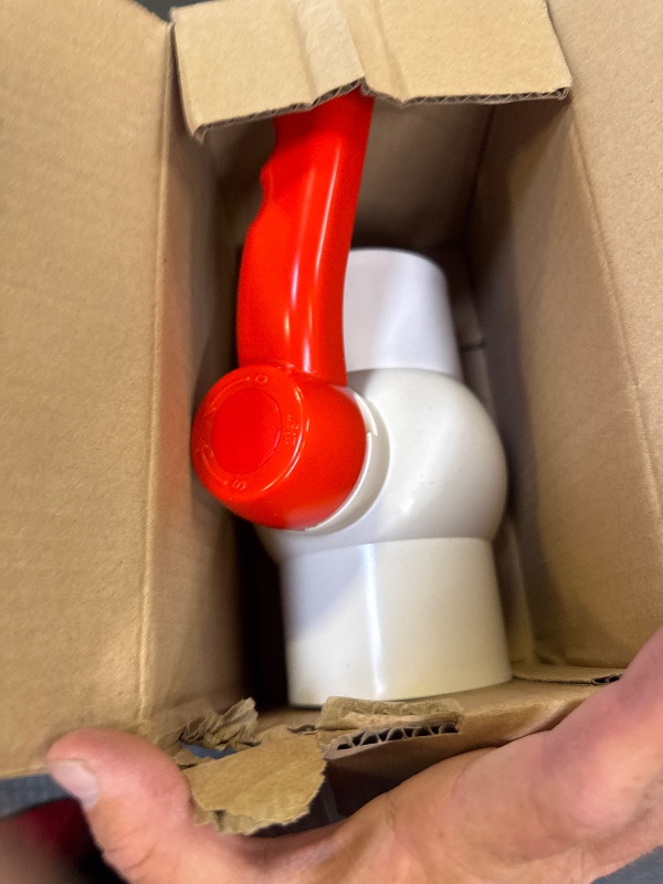 Photo 1 of 2-1/2" PVC Ball Valve Water Pipe Shut-off Valve Socket with Red T-Handle for Cold Water Supply lines, Irrigation Pipe fitting System(Socket x Socket), 2.50" PVC Water Shut-off Valves Fitting, SCH40