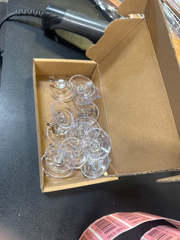 Photo 1 of LUPYJI Suction Cup Hooks, Transparent PVC Removable Reusable, for Glass Windows, Mirrors, Doors, Tiles, 15 Pack