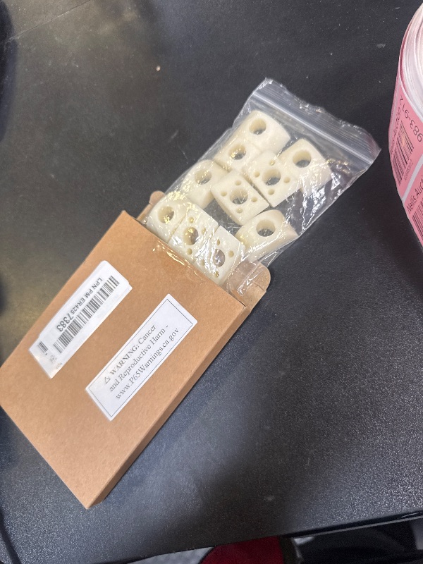 Photo 1 of uxcell Plastic Half Moon Spacer Connector Hardware Fittings Beige 10mm Hole Dia 10pcs