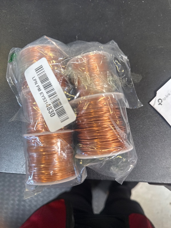 Photo 1 of Funrous 5 Rolls 5 Size Jewelry Wire 18, 20, 22, 24, 26 Gauge Copper Wire Kit Jewelry Beading Bendable Craft Metal for Making Crafts, Sculpting with a Pliers(Copper)