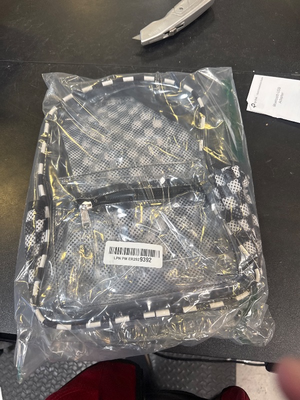 Photo 1 of Clear Mini Backpack for Stadium Events 12x12x6 Small Transparent Backpacks Plastic See Through Clear Bag for Concerts Work Festival Security Travel