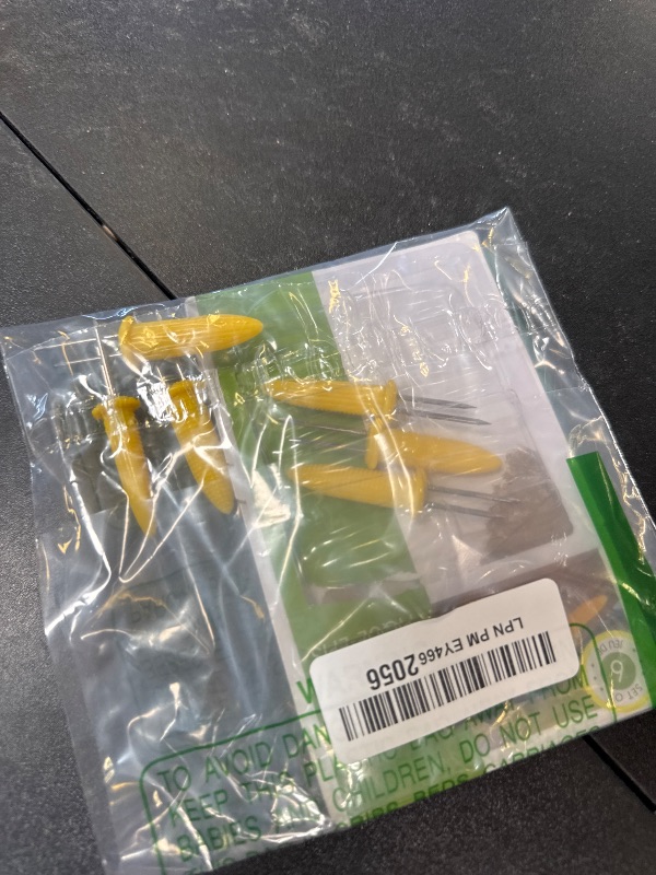 Photo 1 of Fox Run 5401 Stainless Steel and Plastic Corn Holders Set of 6, Yellow