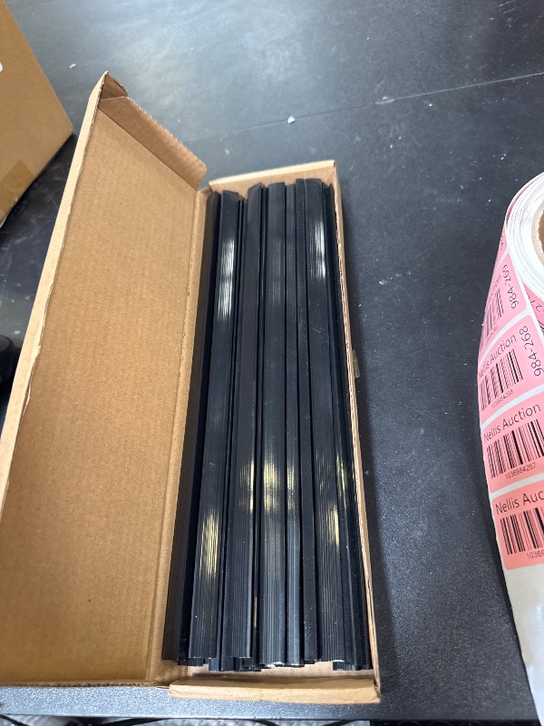 Photo 1 of Binditek 25 Pack Binding Bars, 25-Sheet Capacity Slide Grip Binding Bars, Black, 5mm Thickness, 11 Inches, for Students and Coworkers