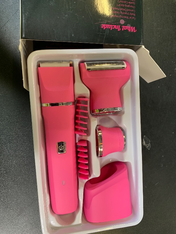 Photo 1 of Electric Razors for Women - IPX7 Waterproof Pubic Hair Remover for Shower & Travel, 3-in-1 Bikini Trimmer with Body/Round/Curved Heads, Hypoallergenic Foil & Ceramic Blades, Self-Care Gifts for Her