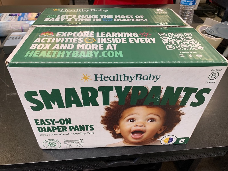 Photo 1 of SmartyPants Pull Up Style Diapers | EWG Verified Safe & Plant-Based | Quilted 360 Waistband, Super Absorbent for Overnight Leak Protection | Training Pants by HealthyBaby | Size 6 (32 Count)