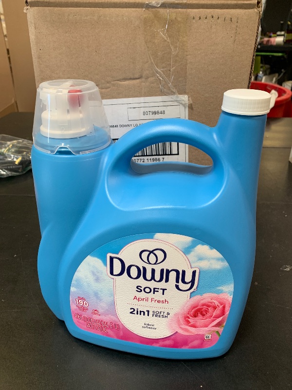 Photo 1 of Downy Fabric Softener Liquid, April Fresh Scent, 140 fl oz, 190 Loads, HE Compatible, Downy Fabric Softener, Liquid Fabric Softener, Laundry
