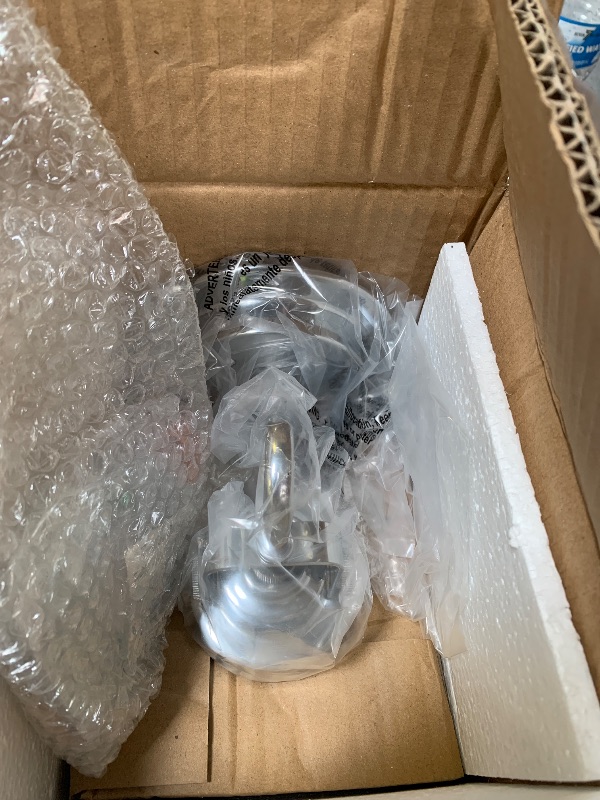 Photo 1 of Progress Lighting Archie 1-Light Wall Sconce, Ceramic, Chrome, Prismatic Glass ShadeLPNPMEY4615686
