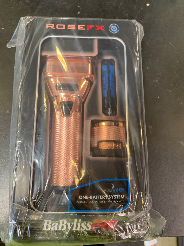 Photo 1 of BaBylissPRO FXONE ROSEFX All Metal Double Foil Stick Shaver with Interchangeable Battery