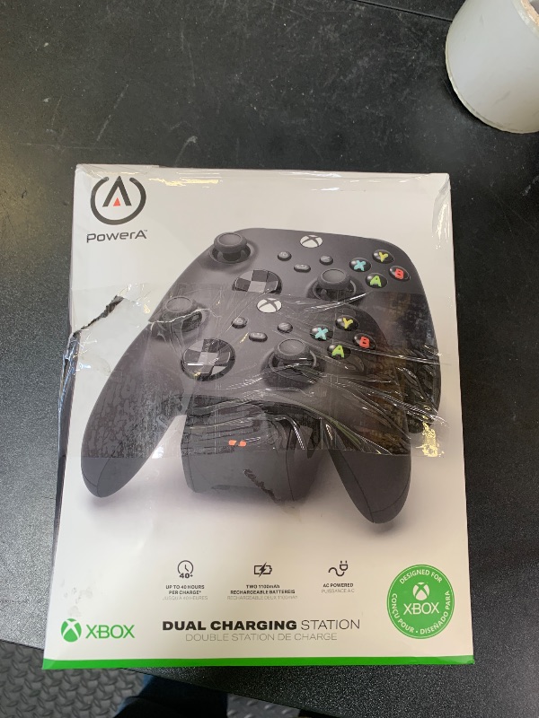 Photo 1 of PowerA Duo Charging Station for Xbox Series X|S - Black, Wireless Controller Charging, Charge, Rechargeable Battery, Xbox Series X|S, Xbox One