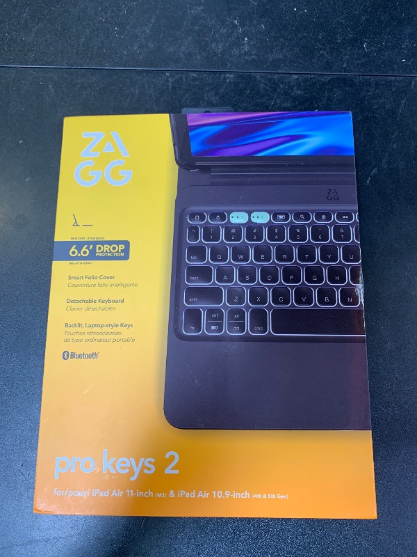 Photo 1 of ZAGG Pro Keys 2 iPad Air 11" (M3)/ Air 11" (M2)/ iPad Air 10.9" (4th & 5th Gen)