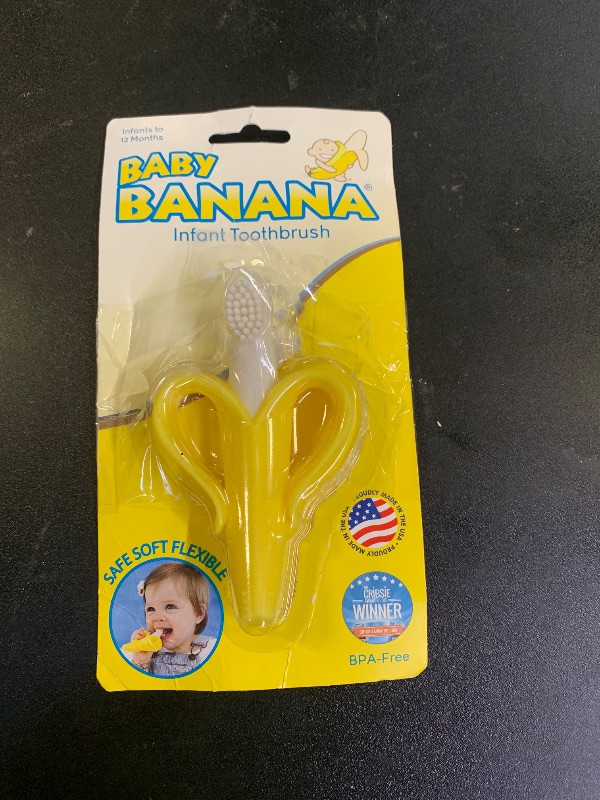 Photo 1 of New - Baby Banana infant toothbrush - Yellow