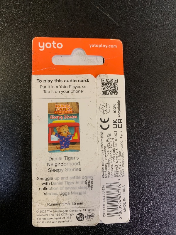 Photo 1 of Yoto Daniel Tiger's Neighborhood Sleepy Stories – Kids Audio Card for Use with Player & Mini All-in-1 Audio Device, Screen-Free Listening with Relaxing Naptime Bedtime Winding Down Tales, Ages 2+