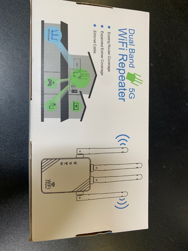 Photo 1 of 1200Mbps WiFi Extender WiFi Booster Signal Amplifier up to 9882 sq.ft and Support 64 Devices WiFi Amplifier WiFi Range Extender Wireless Internet Repeater for Home with Ethernet Port & AP Mode